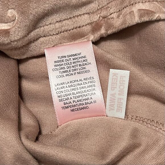 Juicy Couture Lounge Shorts Women L Pink Brown 2 Pk Velour Plush Bling Logo NWT - Picture 5 of 12